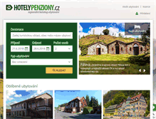 Tablet Screenshot of hotelypenziony.cz